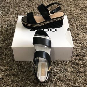 Black Platform Sandals.